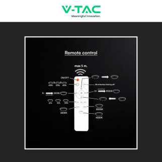 V-Tac VT-84025RD Plafoniera LED a Superficie 70W SMD CCT