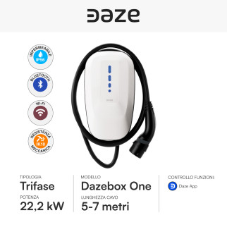 Wall Box Daze 22,2kW Trifase Dazebox One con Cavo Tipo 2