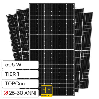 V-Tac Pannelli Fotovoltaici Trina Solar 505W TIER 1 Bifacciali