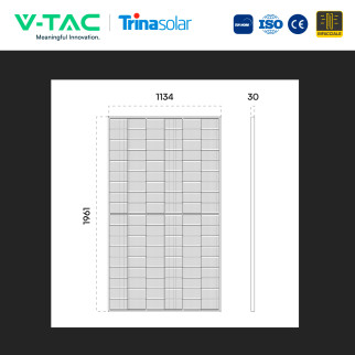 V-Tac Pannelli Fotovoltaici Trina Solar 505W TIER 1 Bifacciali