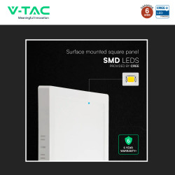 V-Tac VT-60006CCT Mini Pannello LED SMD Quadrato 6W Chip CREE CCT