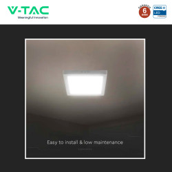 V-Tac VT-60024CCT Mini Pannello LED SMD Quadrato 24W Chip CREE CCT