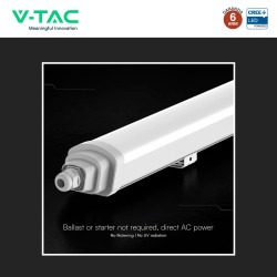 V-Tac Plafoniera Tubo LED Linkabile 18W 60cm SMD CREE IP65