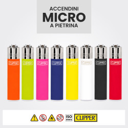 Clipper Micro Accendino Pietrina Metallic Solid Mix Brand 4 Accendini