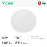 V-Tac VT-61018CCT Mini Pannello LED SMD Rotondo 18W Chip CREE CCT