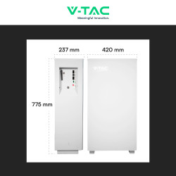 V-Tac Batteria BMS LiFePO4 51,2V 200Ah 10,24kWh