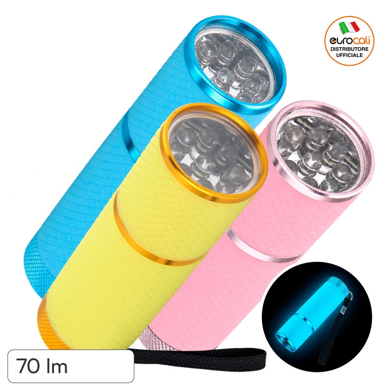 Uniross Torcia LED per Bambini Glow in the Dark Anti-Urto con Laccio