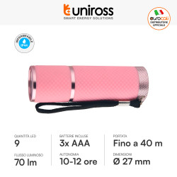 Uniross Torcia LED per Bambini Glow in the Dark Anti-Urto con Laccio