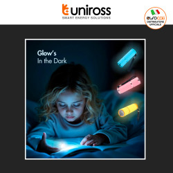 Uniross Torcia LED per Bambini Glow in the Dark Anti-Urto con Laccio