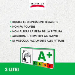 Tecnostuk Muffa K.O. Fondo Antimuffa Igienizzante Termoisolante Bianco