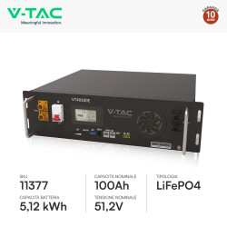 VT48100E-P2 Accumulatore 5,12kWh Impianti Fotovoltaici CEI 0-21 V-Tac