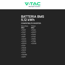 VT48100E-P2 Accumulatore 5,12kWh Impianti Fotovoltaici CEI 0-21 V-Tac