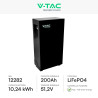 V-Tac Batteria BMS LiFePO4 51,2V 200Ah 10,24kWh Colore Nero