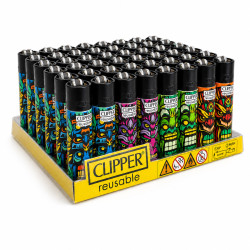 Clipper Large Accendino a Pietrina 420 Weed Totems - 48 Accendini