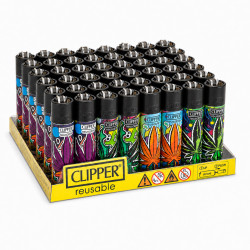 Clipper Large Accendino a Pietrina 420 Acid Dream - 48 Accendini