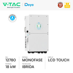 V-Tac Deye Inverter Monofase Ibrido On-Grid / Off-Grid 18kW IP65