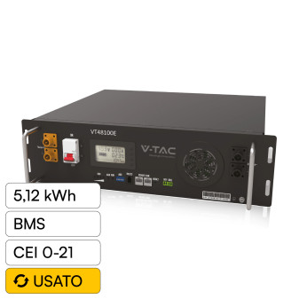 VT48100E-P2 Accumulatore 5,12kWh Impianti Fotovoltaici CEI 0-21 V-Tac