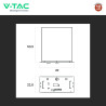 V-Tac VT-91600 Batteria BMS Rack LiFePO4 9,6kWh Garanzia 10 Anni