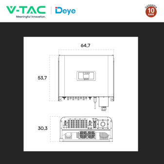 V-Tac Deye Inverter Trifase On-Grid 50kW IP65