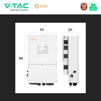 V-Tac Solis Inverter Trifase On-Grid / Off-Grid 50kW IP66