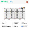 V-Tac Armadio Rack a Pavimento 16 Accumulatori LifePO4 16,08 kWh