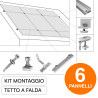 Kit Struttura Montaggio 6 Pannelli Solari Fotovoltaici V-Tac