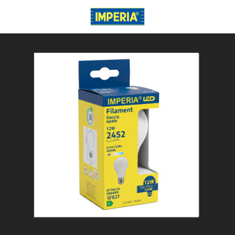 Imperia Lampadina LED E27 12W Goccia A60 Filament