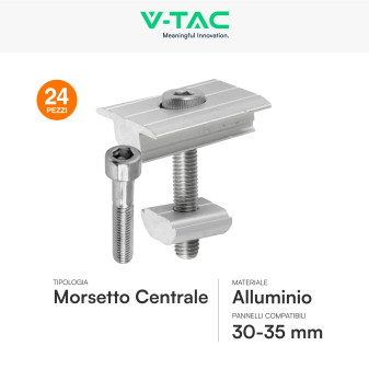 Kit Struttura Montaggio 10 Pannelli Solari Fotovoltaici V-Tac