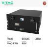 VT-48200B Accumulatore 9.60kWh Impianti Fotovoltaici V-Tac cei 0-21