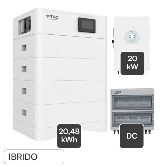 Kit Inverter Trifase 20kW + Batteria 20kWh + Quadro DC + Quadro AC
