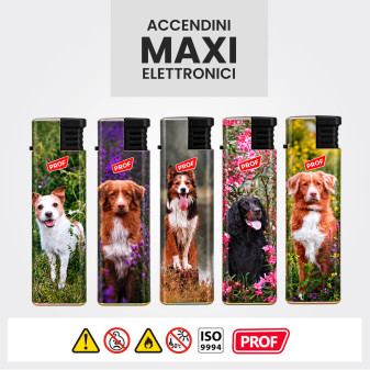 Prof Jet Flame Accendino Elettronico Dogs 25 Accendini