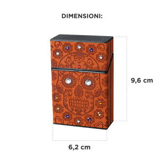 Champ Porta Sigarette Porta Pacchetto Fantasia Skull & Strass