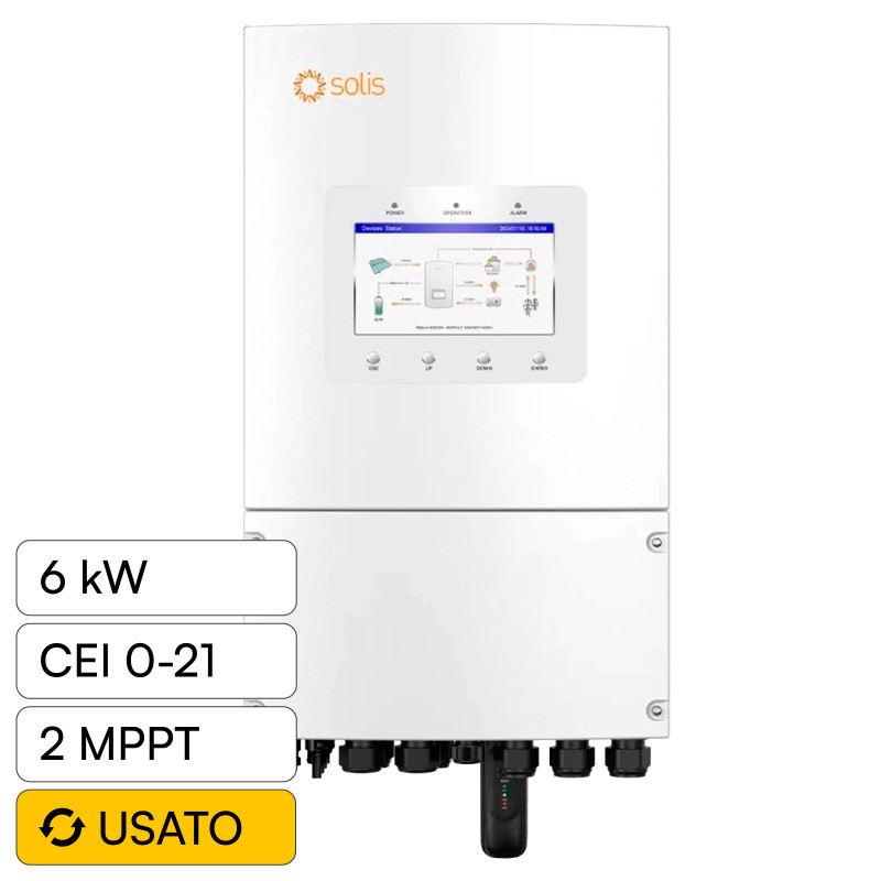 V-Tac Inverter Monofase Ibrido On-Grid / Off-Grid 6kW IP66