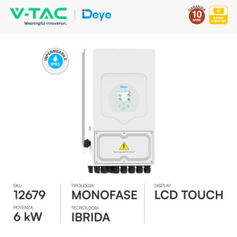 Set 12 Pannelli Solari + Inverter 6kW  + Batteria V-Tac
