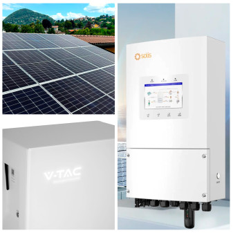 12 Pannelli Solari 505W + Inverter 6kW + Batteria V-Tac