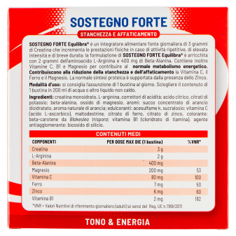 Equilibra Integratore Stanchezza Affaticamento Sostegno Forte con Creatina