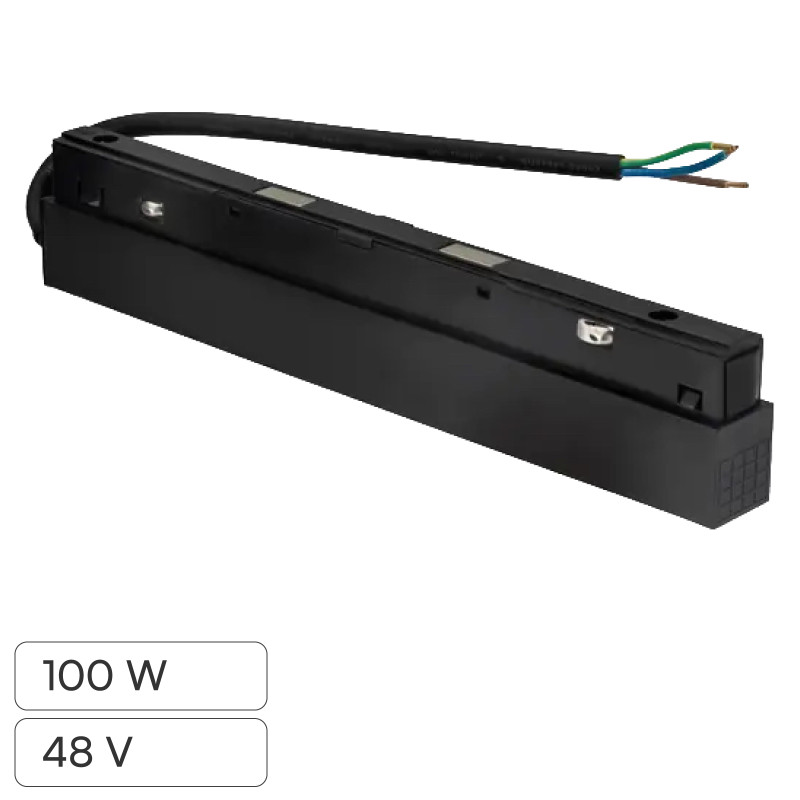 V-Tac Alimentatore Magnetico per Track Lights 100W 48V Per Uso Interno