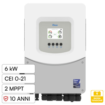 V-Tac Deye Inverter Monofase Ibrido On-Grid / Off-Grid 6kW IP65