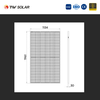 TW Solar Pannello Solari Fotovoltaici 505W TIER 1 TOPCon IP68