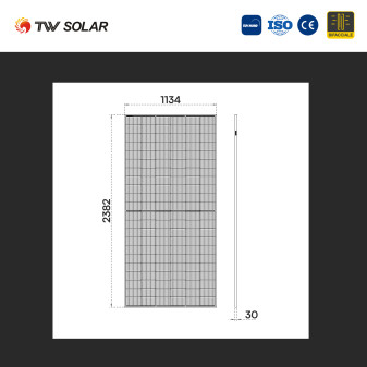TW Solar Pannello Solari Fotovoltaici 615W TIER 1 TOPCon IP68