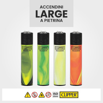 Clipper Large Accendino a Pietrina Nebula Mix 5 - 48 Accendini