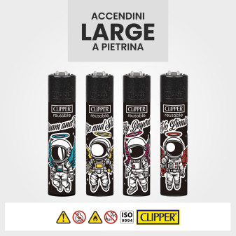 Clipper Large Accendino a Pietrina Skybound - 4 Accendini
