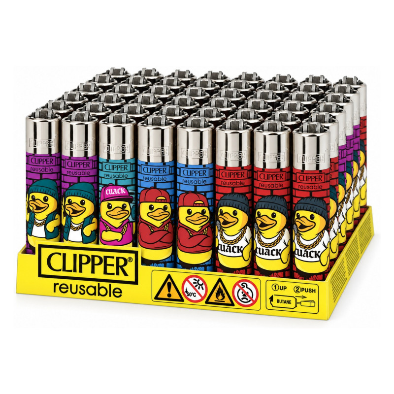 Clipper Large Accendino a Pietrina Cuack Style - 48 Accendini