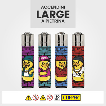 Clipper Large Accendino a Pietrina Cuack Style - 48 Accendini