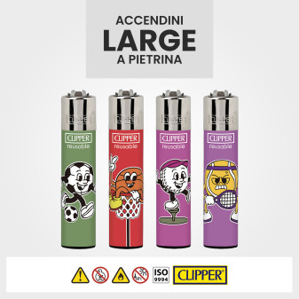 Clipper Large Accendino a Pietrina Sport - 48 Accendini