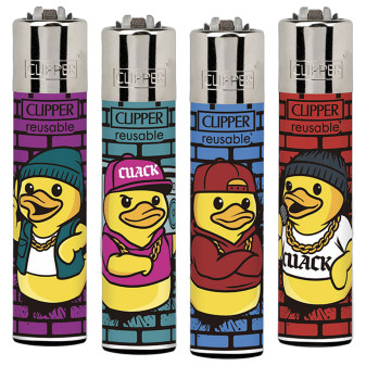 Clipper Large Accendino a Pietrina Cuack Style - 4 Accendini