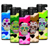Accendini Elettronici Turbo Skull Design Sortiert - Serie da 5