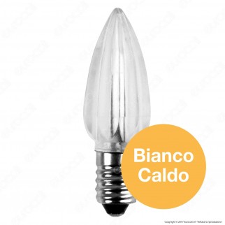 FAI Lampadina Votiva LED E10 0,96W Candela Luce Calda 24V - mod.