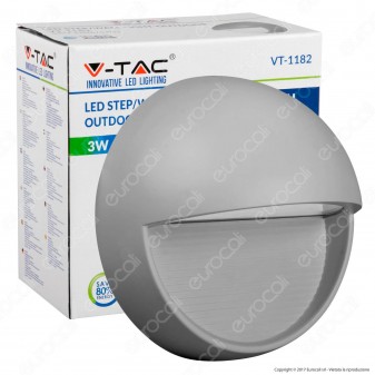 V-Tac VT-1182 Faretto Segnapasso LED a Montaggio Superficiale Rotondo
