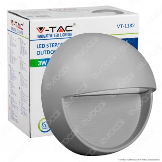 V-Tac VT-1182 Faretto Segnapasso LED a Montaggio Superficiale Rotondo